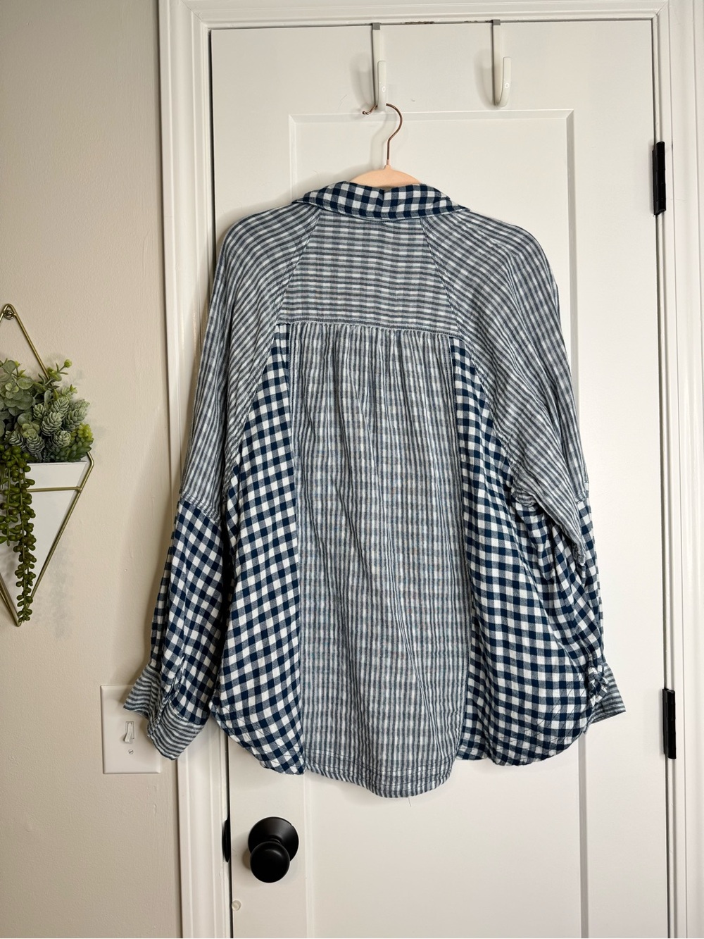 Easel Mixed Pattern Button Down - Picture 8 of 8